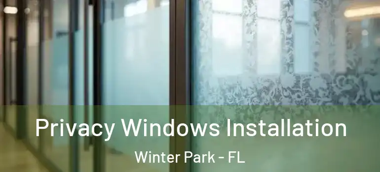  Privacy Windows Installation Winter Park - FL